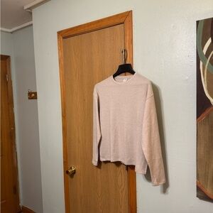 Zara Size 13-14 Solid Off-White Long Sleeve Crewneck Pullover Sweater - EUC